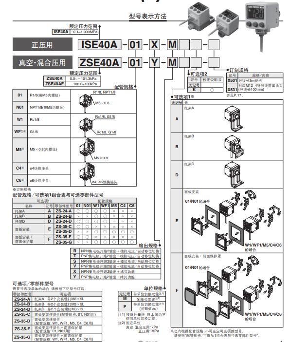 SMC ZSE40A(F)/ISE40A